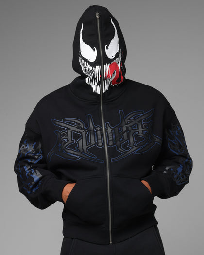 Marvel Venom Zip Through Hoodie Black