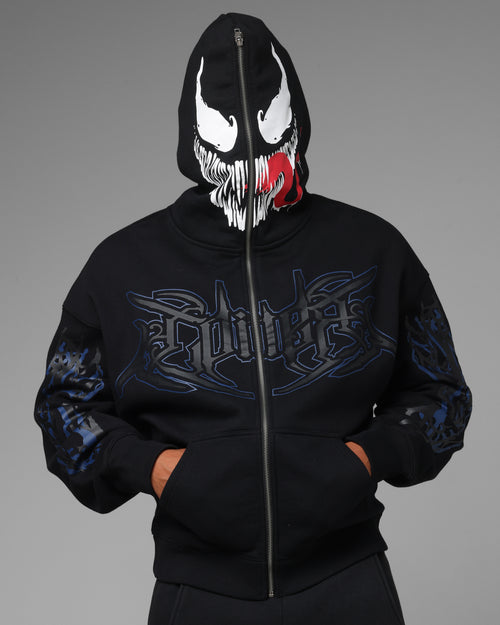 Marvel Venom Zip Through Hoodie Black