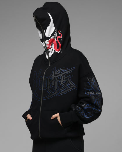 Marvel Venom Zip Through Hoodie Black
