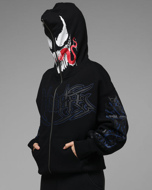 Marvel Venom Zip Through Hoodie Black