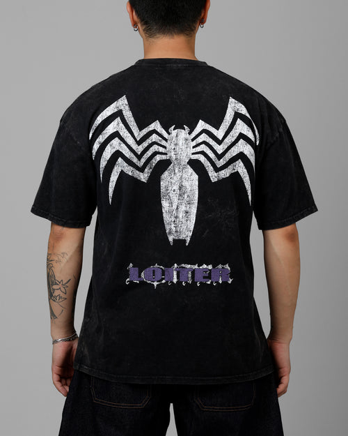 Marvel Venom Vintage T-Shirt Black Acidwash