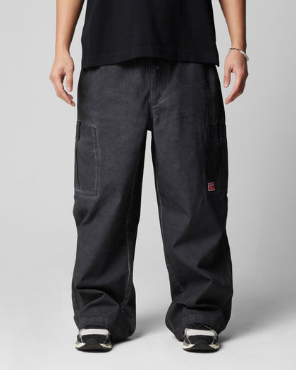 KRAVEN PARACHUTE PANTS - Washed Black