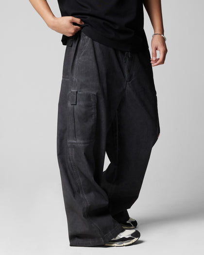 KRAVEN PARACHUTE PANTS - Washed Black