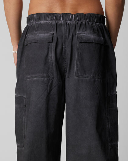 KRAVEN PARACHUTE PANTS - Washed Black