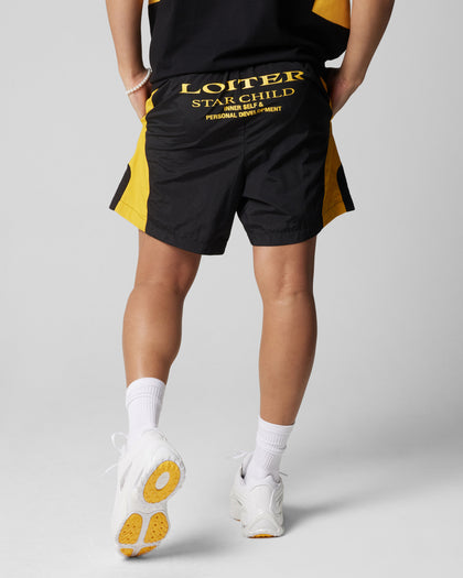 SUBCULTURE PANEL SHORTS - Black/Yellow