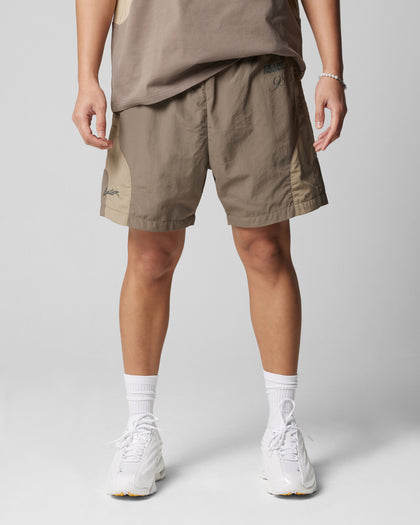 SUBCULTURE PANEL SHORTS - Brown