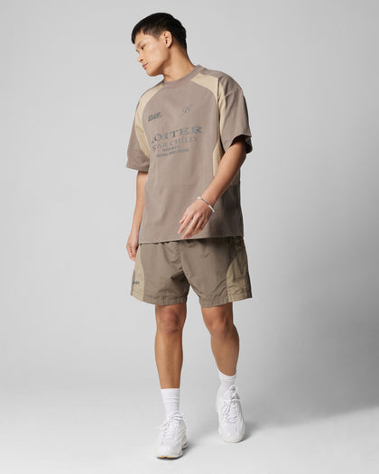 SUBCULTURE PANEL SHORTS - Brown