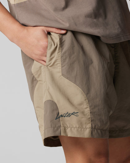 SUBCULTURE PANEL SHORTS - Brown