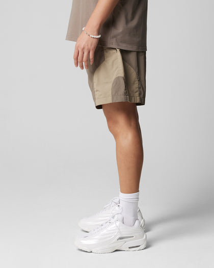 SUBCULTURE PANEL SHORTS - Brown