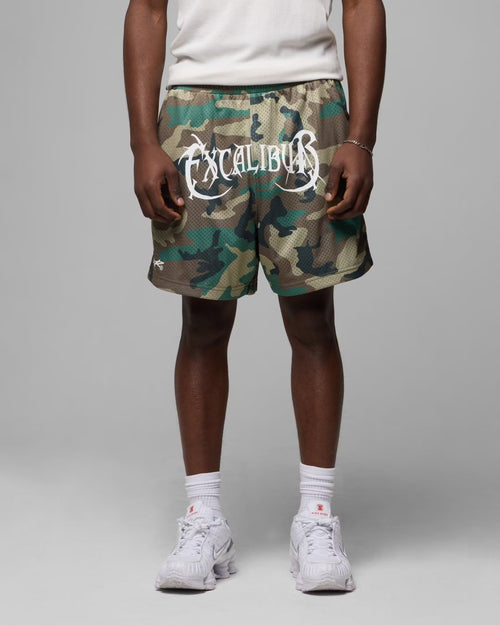 Excalibur Mesh Shorts Woodland Camo