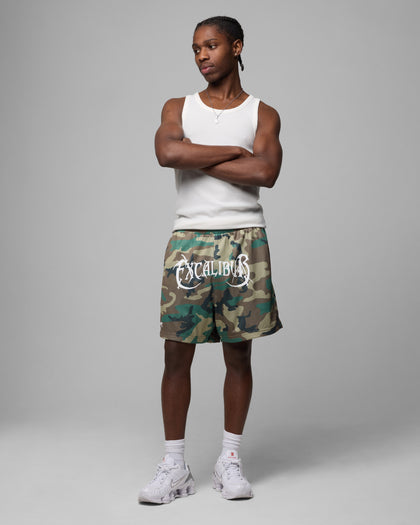 EXCALIBUR MESH SHORTS - Woodland Camo