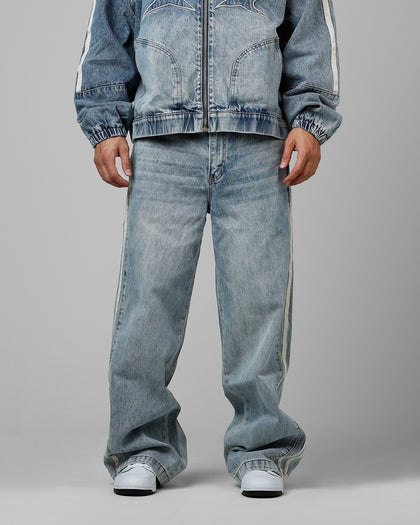 TRACK STAR DENIM JEANS - Blue Wash