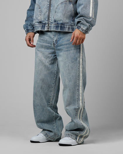 TRACK STAR DENIM JEANS - Blue Wash