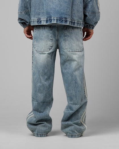 TRACK STAR DENIM JEANS - Blue Wash