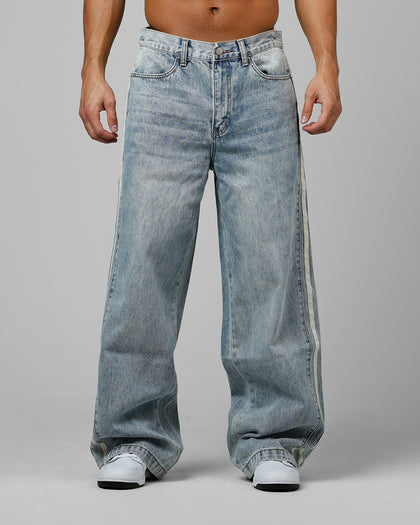 TRACK STAR DENIM JEANS - Blue Wash