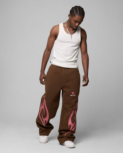 CYBER SWEAT PANTS - Brown