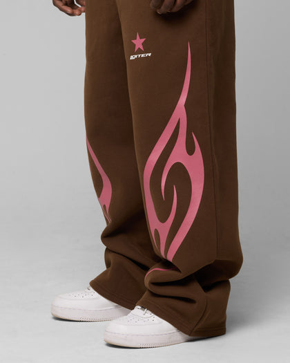 CYBER SWEAT PANTS - Brown