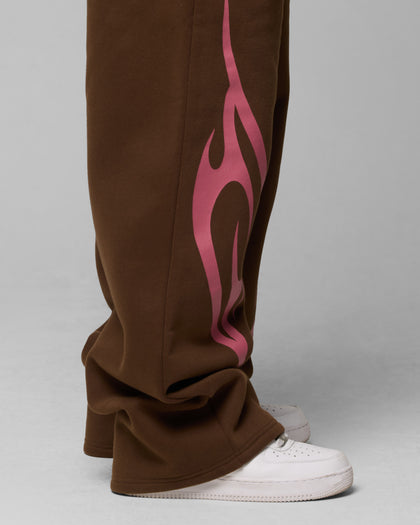 CYBER SWEAT PANTS - Brown