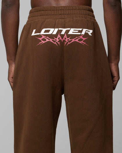 CYBER SWEAT PANTS - Brown