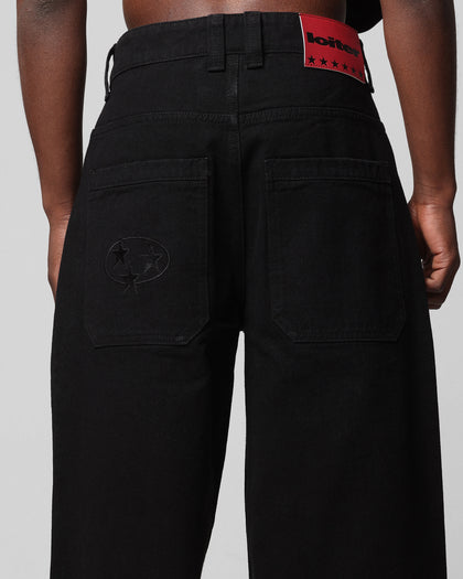 COLLATERAL BAGGY JEANS - Black