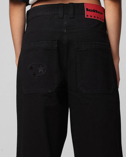 COLLATERAL BAGGY JEANS - Black