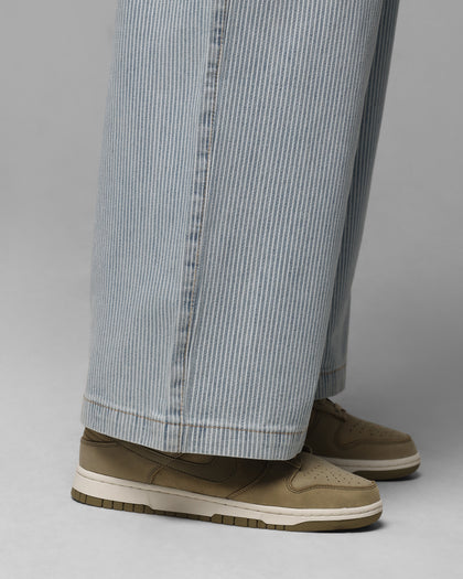 COLLATERAL BAGGY JEANS - Blue Pin Stripe