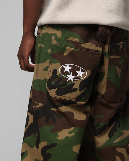 COLLATERAL BAGGY JEANS - Woodland Camo