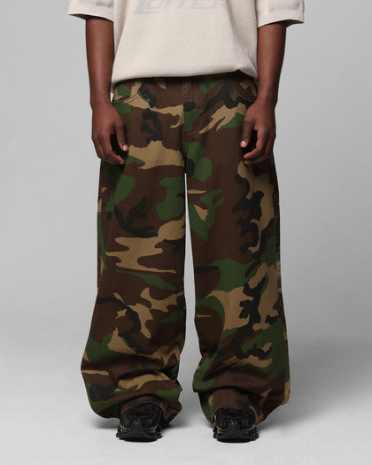 COLLATERAL BAGGY JEANS - Woodland Camo