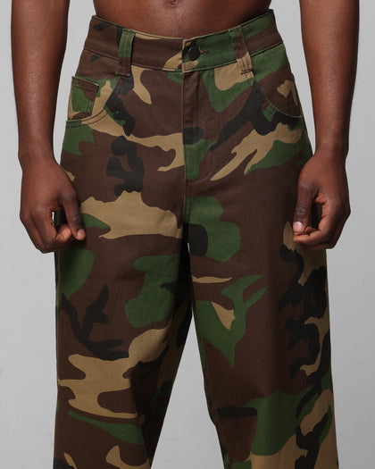 COLLATERAL BAGGY JEANS - Woodland Camo