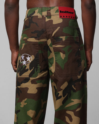 COLLATERAL BAGGY JEANS - Woodland Camo