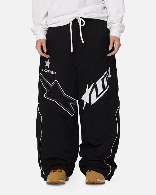 MOTOCROSS PARACHUTE PANTS - Black