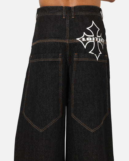 SKATE JEANS - Black