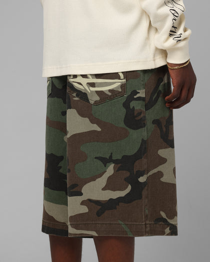 3 Quarter Shorts Woodland Camo