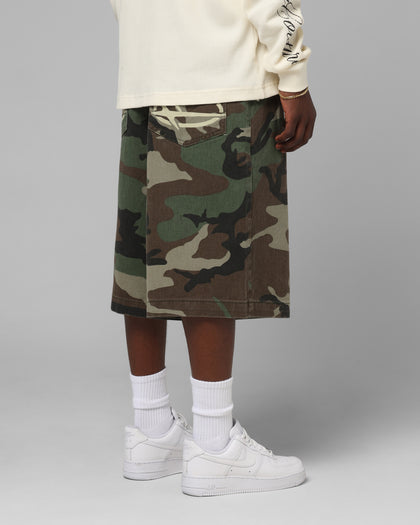 3 Quarter Shorts Woodland Camo