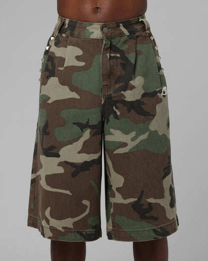 3 Quarter Shorts Woodland Camo