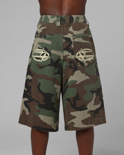 3 Quarter Shorts Woodland Camo