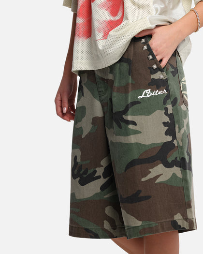3 Quarter Shorts Woodland Camo