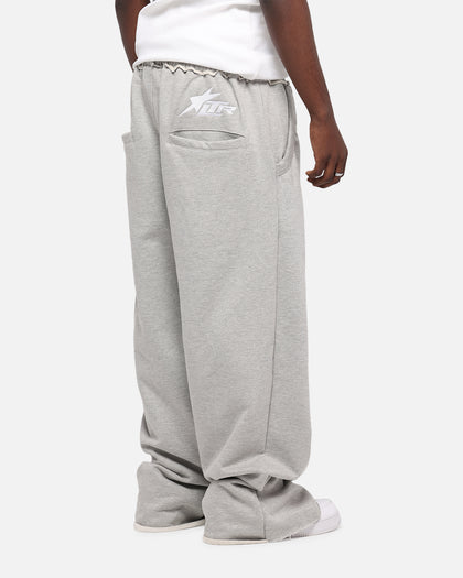 LAYERED TRACK PANTS - Grey
