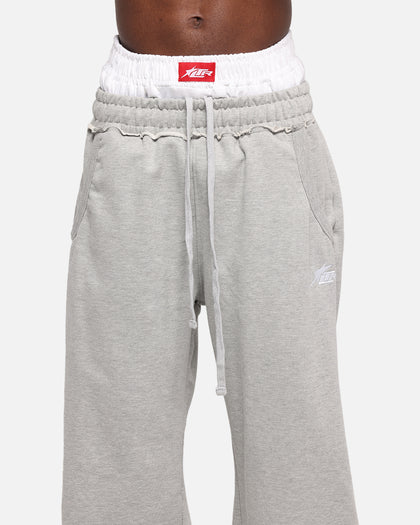 LAYERED TRACK PANTS - Grey