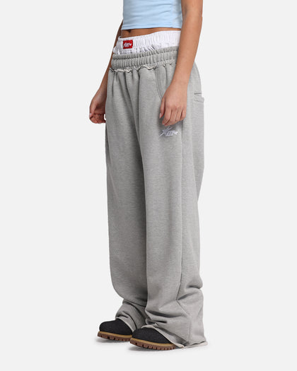 LAYERED TRACK PANTS - Grey
