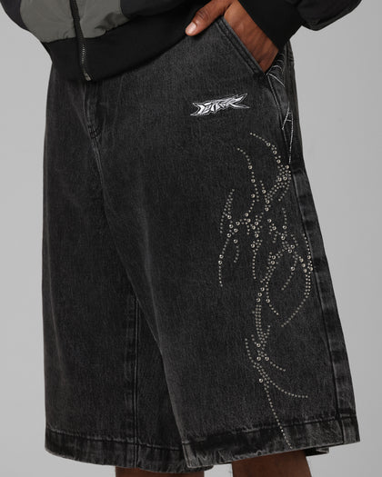 Goth Clique Jorts Black