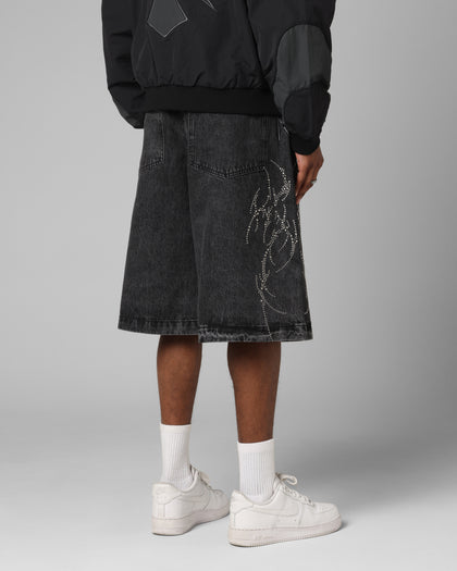 Goth Clique Jorts Black