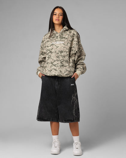 Goth Clique Jorts Black