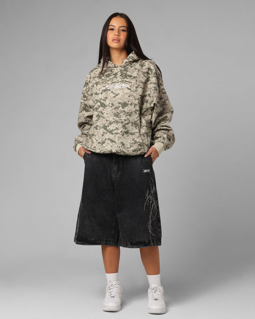 Goth Clique Jorts Black