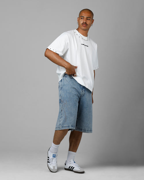 Goth Clique Jorts Blue Denim