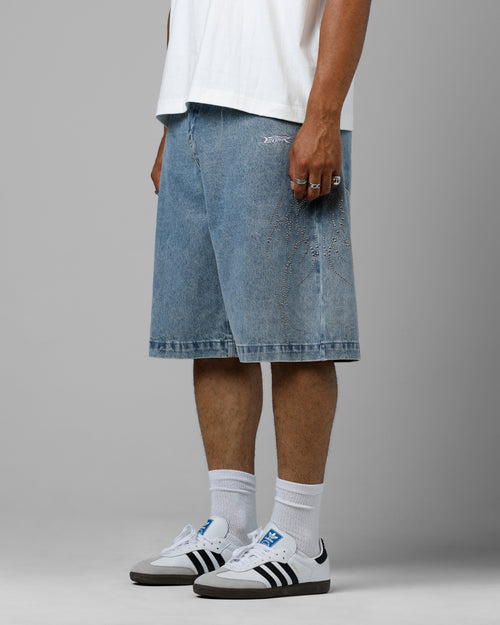 Goth Clique Jorts Blue Denim