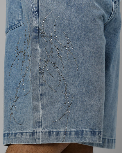 Goth Clique Jorts Blue Denim