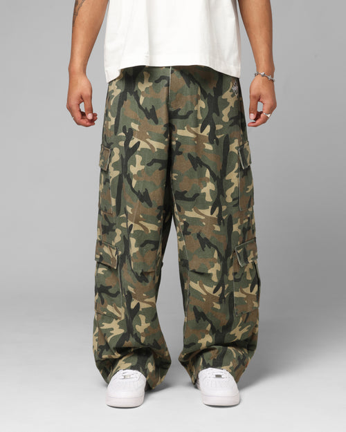F-16 Balloon Cargo Pants Woodland Camo