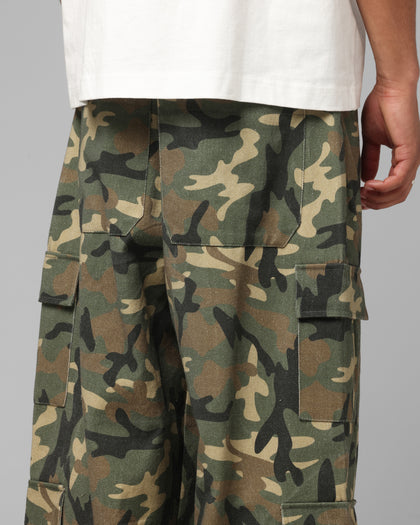 F-16 Balloon Cargo Pants Woodland Camo