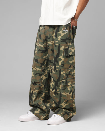 F-16 Balloon Cargo Pants Woodland Camo